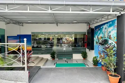 a lobby of a building with plants in it at Hotel MSP Bukit Bintang in Kuala Lumpur