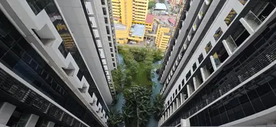 an overhead view of a city with tall buildings at Panoramic KLCC Lake view, M CITY Jalan Ampang in Kuala Lumpur