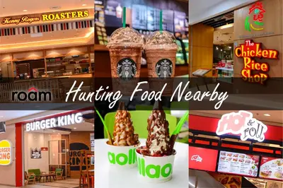 a collage of photos of food items in a store at Neu Suites Residence, Embassy Row in Kuala Lumpur