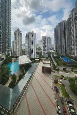 a view of a city with tall buildings at OOAK SUITES AT MONT KIARA KUALA LUMPUR in Kuala Lumpur