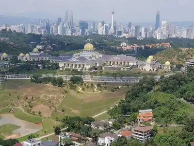 a view of a building with a city in the background at Dorsett Residences Sri Hartamas (Kuala Lumpur) in Kuala Lumpur