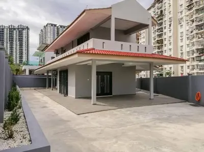 a building with a balcony in a city at The 29 Bungalow Setapak KL by Manhattan Group in Kuala Lumpur