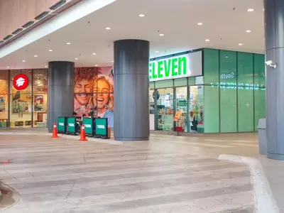 a shopping mall with a sign on the side of it at Datum Jelatek, Sky Ring in Kuala Lumpur