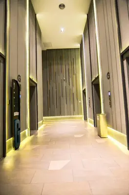 an empty hallway of a building with ailed floor at The Gallery @ Pano Jln Ipoh -MRT. S/Check-In. Free Parking in Kuala Lumpur