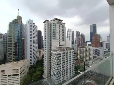 a view of a city skyline with tall buildings at RM231 2Bedroom Bukit Bintang Balcony KL City View in Kuala Lumpur