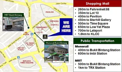 a map of the proposed changes to the station at The Axon Residence - Bukit Bintang Kuala Lumpur in Kuala Lumpur