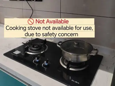 a pot on a stove with a sign on it at PWTC Titiwangsa HKL near MRT family in Kuala Lumpur