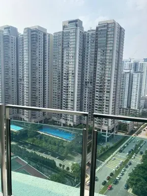 a view of a large city with tall buildings at Ooak Residence in Mont Kiara, Kuala Lumpur in Kuala Lumpur