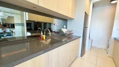 a kitchen with a sink and a counter top at Extravagant Family-Biz Nest @ Robertson 30F in Kuala Lumpur