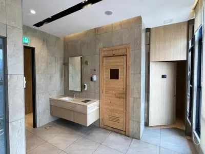 a bathroom with a sink and a mirror at Bukit Bintang Axon Residences 3R2B 3Queens Beds in Kuala Lumpur