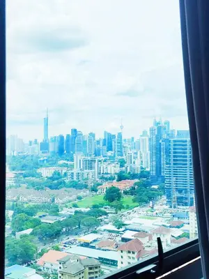 a view of a city from a window at Arte plus by studio sweet home in Batu Empat