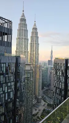 a view of a city skyline with tall buildings at Star Residence Pool View 2br Unit Floor 8 in Kuala Lumpur