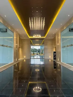 a lobby of a building with a shiny floor at Lavile @ Sunway Velocity Mall in Kuala Lumpur