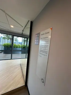 a wall with a sign on the side of a building at Datum Jelatek Sky Resident KLCC by Deen in Kuala Lumpur
