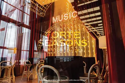 a restaurant with a sign that says the dance at Forte Seasons Scarletz Premium Suites @ KLCC in Kuala Lumpur