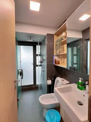 a bathroom with a toilet and a sink at 3PX Suite @Colony Near Quill City Mall&Monorail in Kuala Lumpur