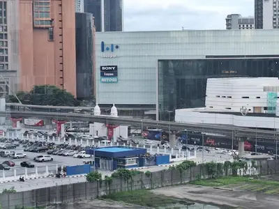 a view of a parking lot in a city at 09-7 Sweet Home-Casa Residency in Kuala Lumpur