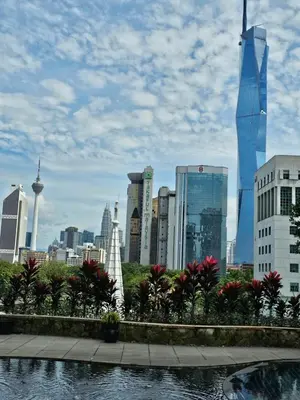 a view of a city skyline with buildings at Deluxe Family, Dua Sentral in Kuala Lumpur