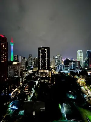 a view of a city at night with at SOGO PWTC KLCC Monorail link Quill Mall 7Pax in Kuala Lumpur