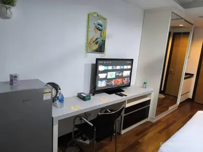a desk with a computer on it in a room at Sweet Home-0263A-Casa Residency in Kuala Lumpur