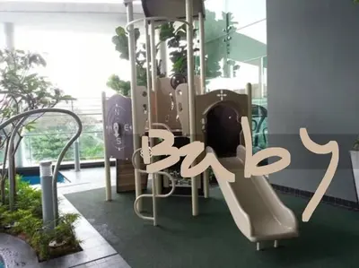a childrens playground with a slide and a swing at 026-3A Sweet Home-Casa Residency 2R 2B in Kuala Lumpur
