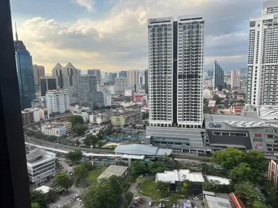 a view of a city with tall buildings at Anggun KL Mal in Kuala Lumpur