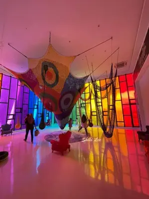 a room with a room with colorful walls and a ceiling at Arte Mont Kiara_Publika_Solaris in Kuala Lumpur