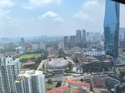 a view of a city from a skyscraper at 043 Sweet Home Robertson in Kuala Lumpur