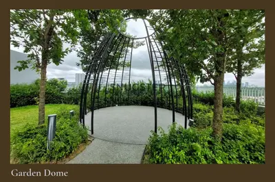 a metal circle in the middle of a walkway at Stunning Pool & the City Studio- 1 Mrt stop to TRX in Kuala Lumpur