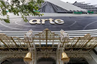 aire logo on the side of a building at VALENTINA SUITES @ ARTE MONT KIARA in Kuala Lumpur