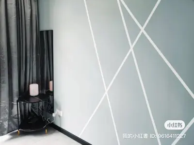 a mirror in a room with black curtains at Neu suites advance HomeStay klcc in Kuala Lumpur