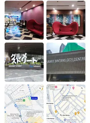 a collage of four pictures of a city at D'Majestic Place, 1 King or 2 Super Single beds in Kuala Lumpur