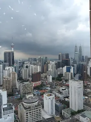 a view of a city with tall buildings at KL Apartment At Berjaya Times Square in Kuala Lumpur