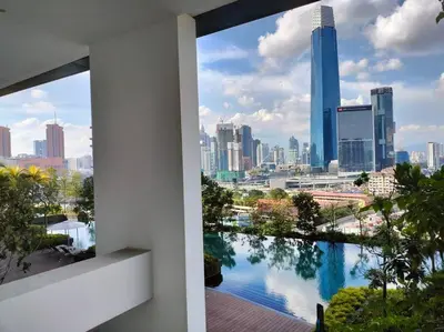 a view of a city skyline from a building at Urban KL Gem Perfect Getaway High Speed 100Mbps in Kuala Lumpur