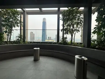 a view of a city skyline from a building at Axon Residence Suites KL in Kuala Lumpur