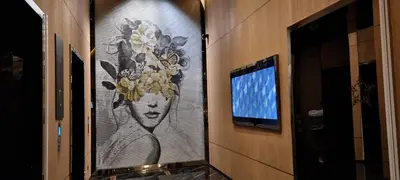 a painting of a woman with a crown on a wall at Star KLCC Twin Tower Suite 2-3pax by DingDing in Kuala Lumpur