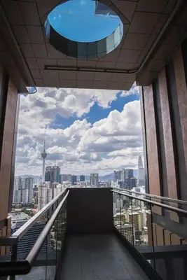 a view of the city from the top of a building at Maxhome Retreat at Lucentia in Kuala Lumpur