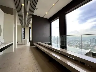 a large room with a large window with a view at Maxhome Elite at Lucentia in Kuala Lumpur