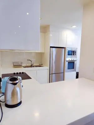 a kitchen with a tea kettle on a counter at Comfy Stay at Wisma Cosway Pavilion KLCC Bukit Bintang in Kuala Lumpur