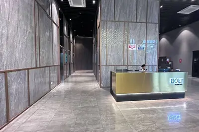 a lobby with a reception desk in a building at Classic couple suite-Netflix-Free-Park Trion B6205St KL in Kuala Lumpur