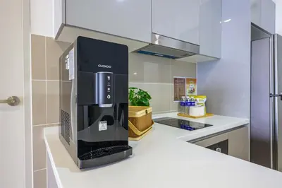 a sony coffee machine on a counter in a kitchen at Suitable for Long Stay For 2-4 Trion Bukit Bintang Near KL KLCC in Kuala Lumpur