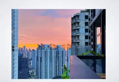 a view of a city skyline with tall buildings at Astoria Ampang x Near KLCC TRX BigRoom 12pax in Kuala Lumpur