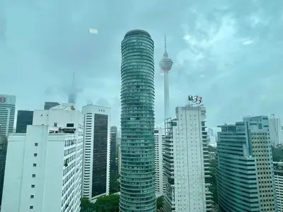 a view of a large city with tall buildings at Parkview KLCC ITSKAYA 21 NEW in Kuala Lumpur