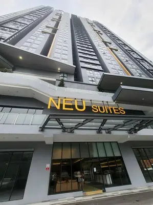 a building with a new suites sign on it at Mini Studio Near Gleneagles 10 mins to KLCC in Kuala Lumpur
