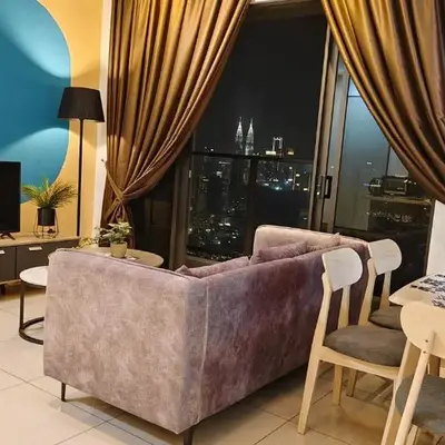 KLCC view 1BR service suite with Balcony Trion B5311 KL