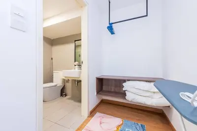 a bathroom with a sink and a toilet and a tub at EkoCheras max5pax Romance Retreats #freeparking #netflix #wifi in Kuala Lumpur