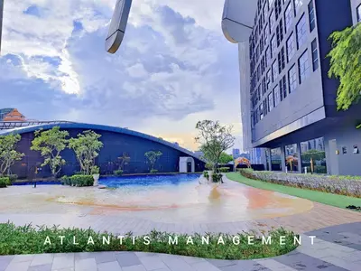 a rendering of a building with a fountain in front of it at Arte Mon Kiara MK3 Royal Stylist Apartment, Walking Distance to Publika in Kuala Lumpur