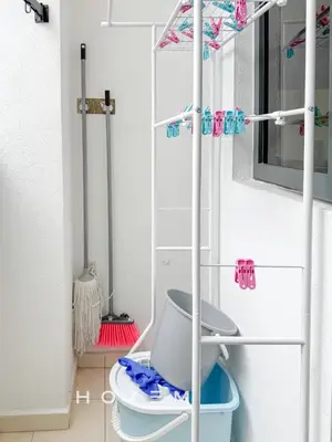 a bathroom with a toilet and a mirror at 3BR3B Hozem KL4523 Apartment Segambut in Kuala Lumpur