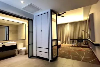 a bathroom with a toilet and a sink at Menara M101 Dang Wangi Kuala Lumpur in Kuala Lumpur