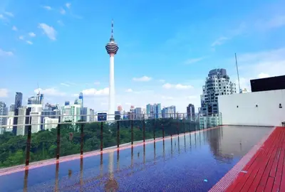 a view of the city from the roof of a building at Menara M101 Dang Wangi Kuala Lumpur in Kuala Lumpur